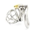 (image for) Bent Ring Stainless Steel Chastity Cage