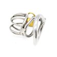 (image for) Bent Ring Stainless Steel Chastity Cage