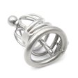 (image for) Bent Ring Chastity Cage with Metal Urethral Plug