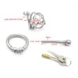(image for) Bent Ring Chastity Cage with Metal Urethral Plug