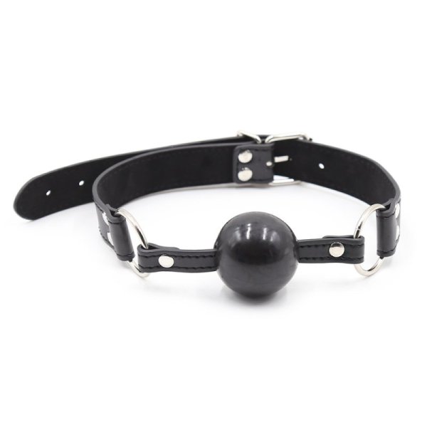 (image for) Pin Buckle O Ring Black Strap Ball Gag