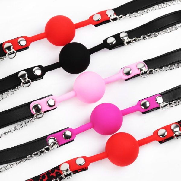 (image for) Premium Hush Locking Silicone Ball Gag With Nipple Clamps
