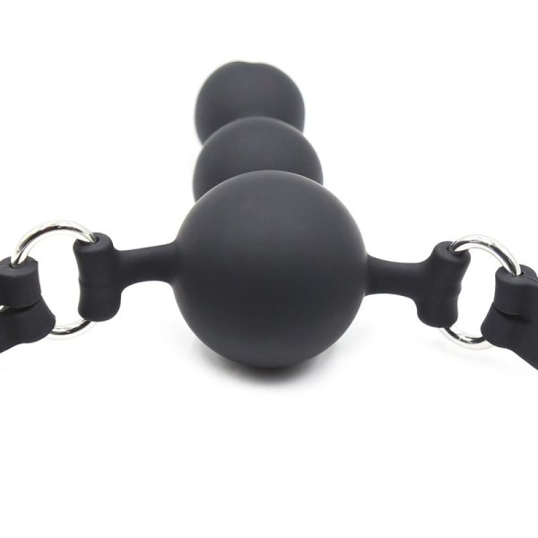 (image for) Silicone Strap Beads Ball Gag
