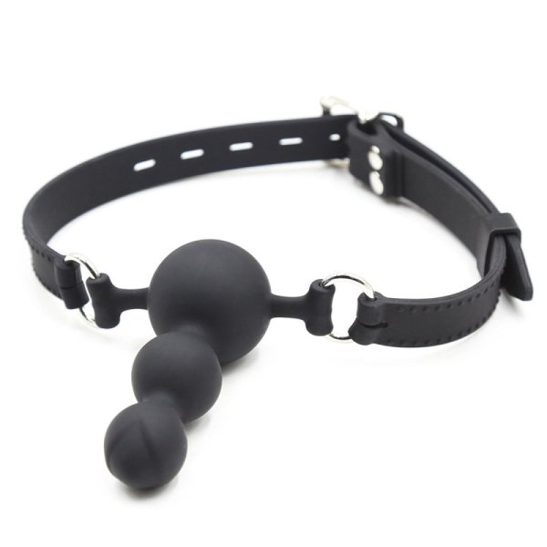 (image for) Silicone Strap Beads Ball Gag
