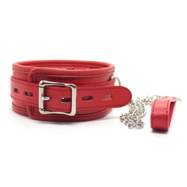 (image for) Black And Red Thick D Ring Neck Collar