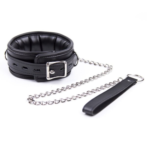 (image for) Black And Red Thick D Ring Neck Collar