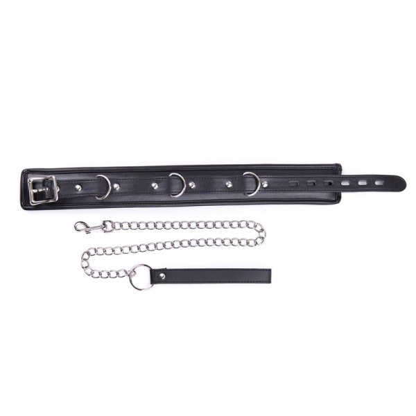 (image for) Black And Red Thick D Ring Neck Collar