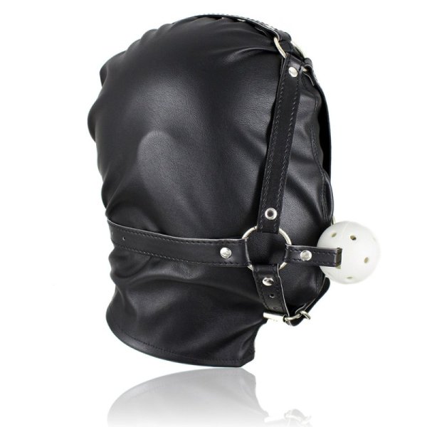 (image for) Full Head Hood With Mouth Gag
