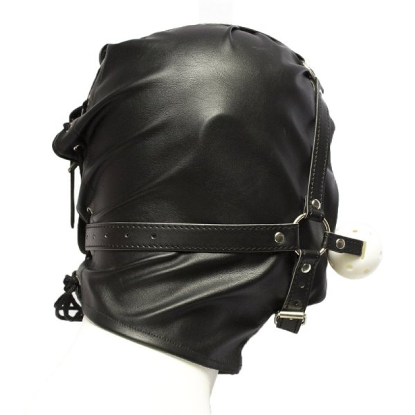 (image for) Full Head Hood With Mouth Gag