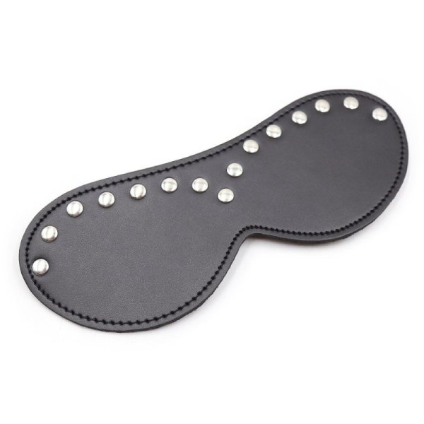 (image for) Leather Blindfold Silver Stud