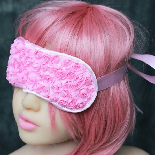 (image for) Silk Blindfold with Flower Detail - Bandage