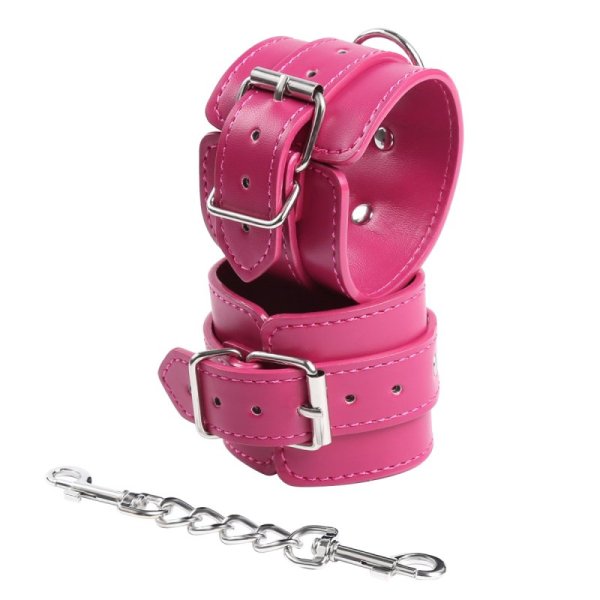 (image for) Three D Ring Pin Buckle Wrist and Ankle Cuffs
