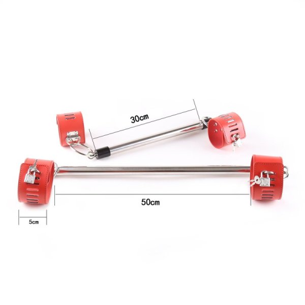 (image for) Bondage Steel Spreader Bar With Adjustable Cuffs