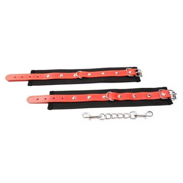 (image for) Pin Buckle Nylon Cuffs With Leather Belt