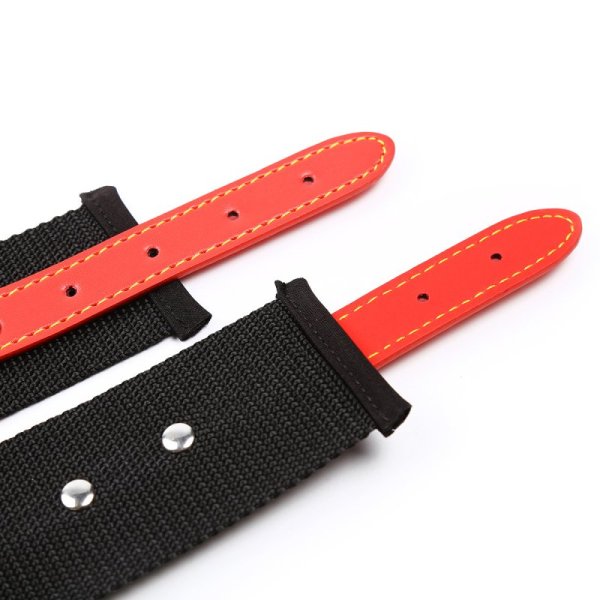 (image for) Pin Buckle Nylon Cuffs With Leather Belt