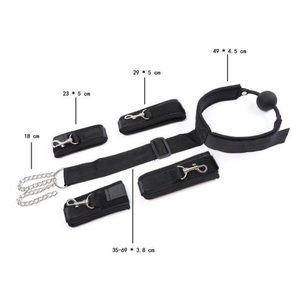 (image for) Silicone Gag Collar With Cuffs