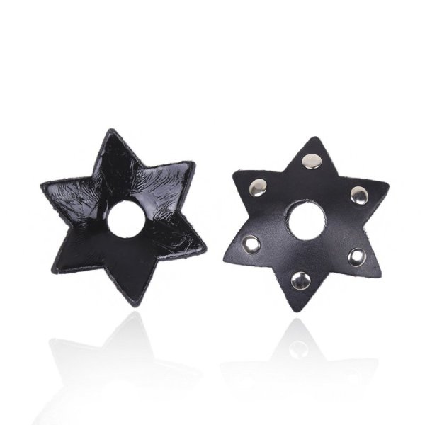 (image for) Erotic Leather Non Piercing Nipple Pasties