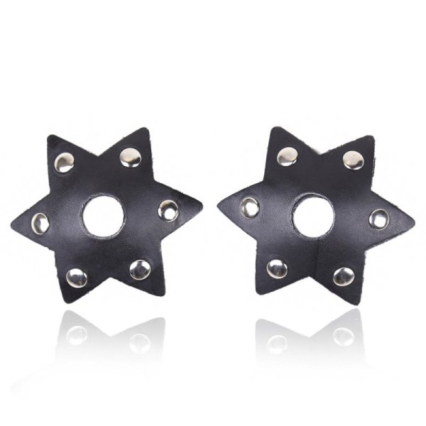 (image for) Erotic Leather Non Piercing Nipple Pasties