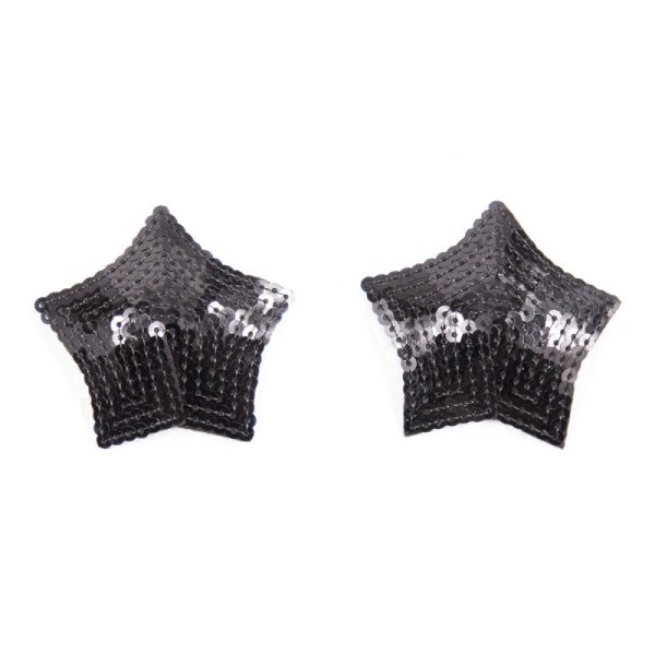 (image for) Pair of Shiny Red Sequin Star Nipple Pasties Covers