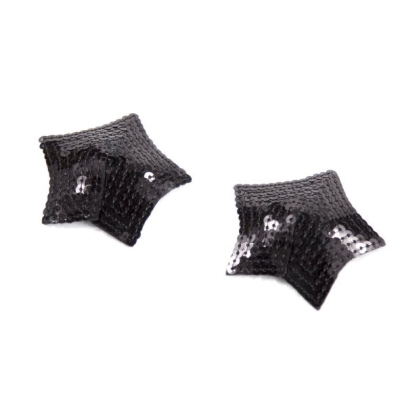 (image for) Pair of Shiny Red Sequin Star Nipple Pasties Covers