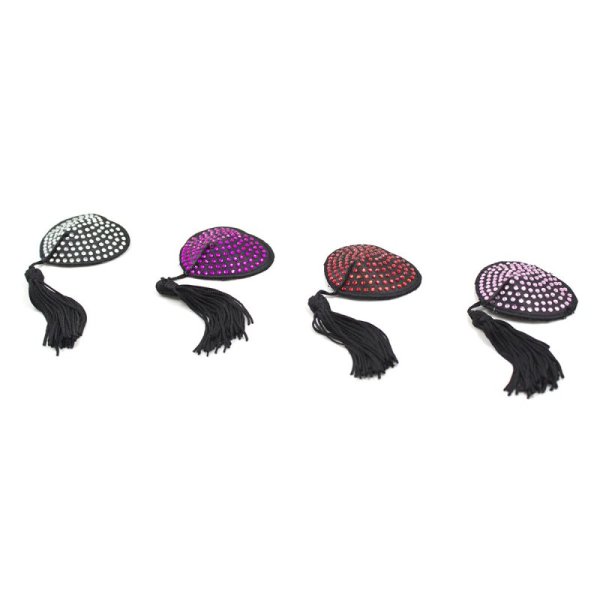 (image for) Heart Stones Nipple Covers With Tassels
