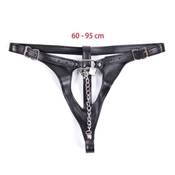 (image for) Womens Leather Chastity Thong