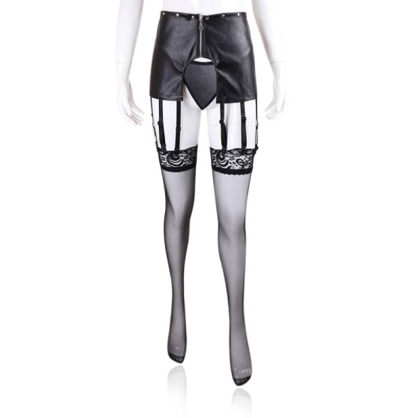 (image for) Leather Pants With Garters