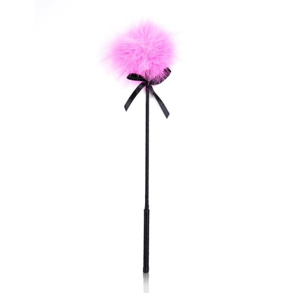 (image for) Pink Fancy Feather Tickler With Ribbon