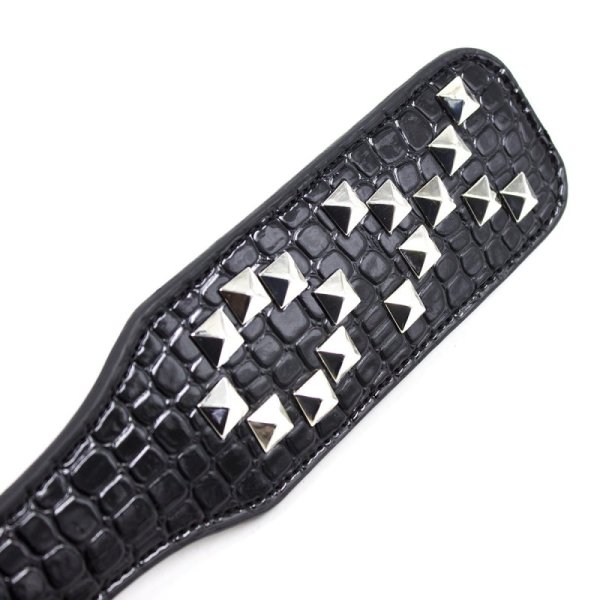 (image for) Alligator Sheepski Paddle With Chrome Button