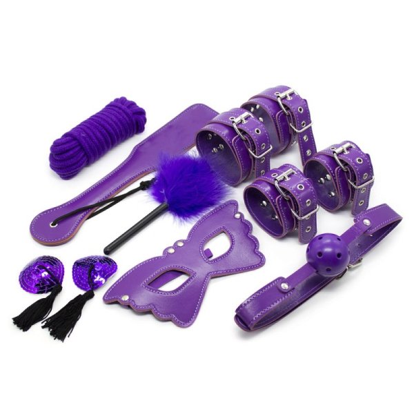 (image for) Purple BDSM Bondage Kit - 8Pcs