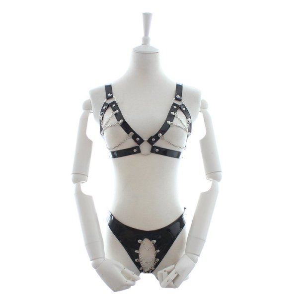 (image for) Chained Bra and Crotch Women's Fetish Harness