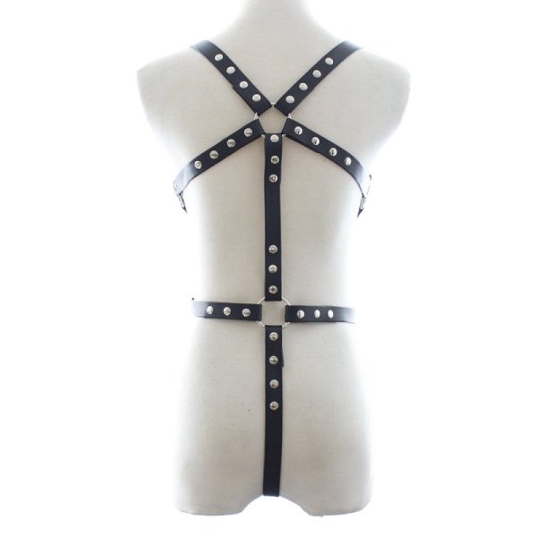 (image for) Open Breast Leather Body Harness