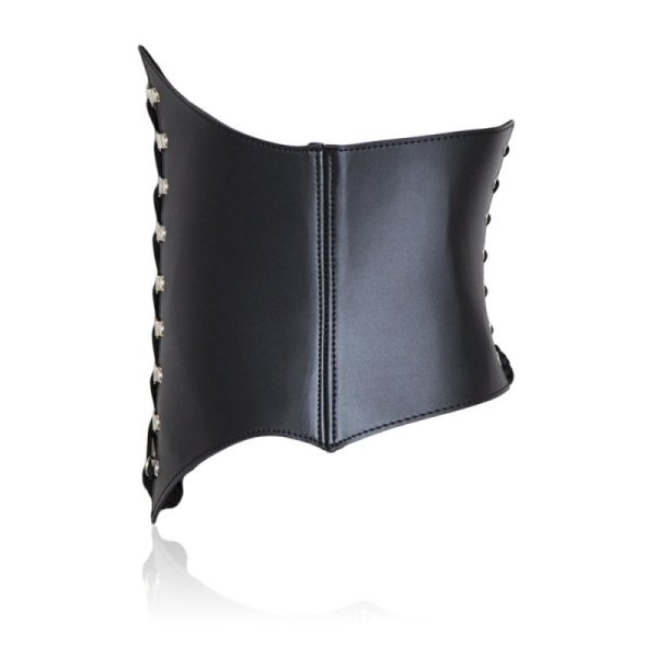 (image for) Leather Buckle Strap Waspie Corset