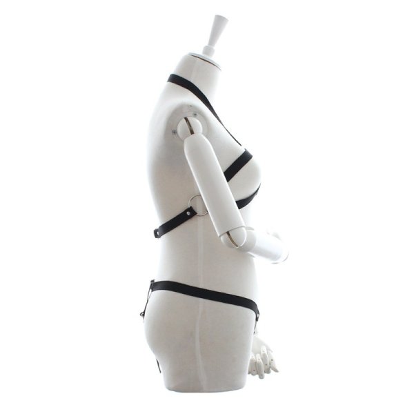 (image for) Nylon Open Breast Female Fetish Harness