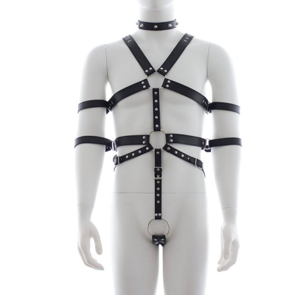 (image for) Fetish Full Body Harness With Double Cuffs