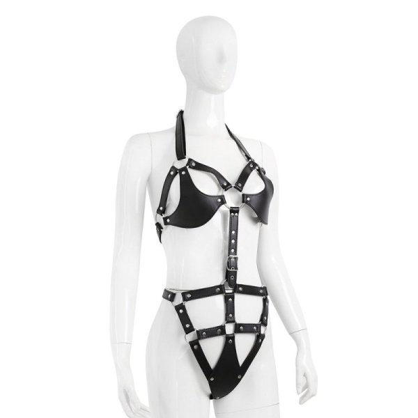 (image for) Leather Harness w/ Removable Bra