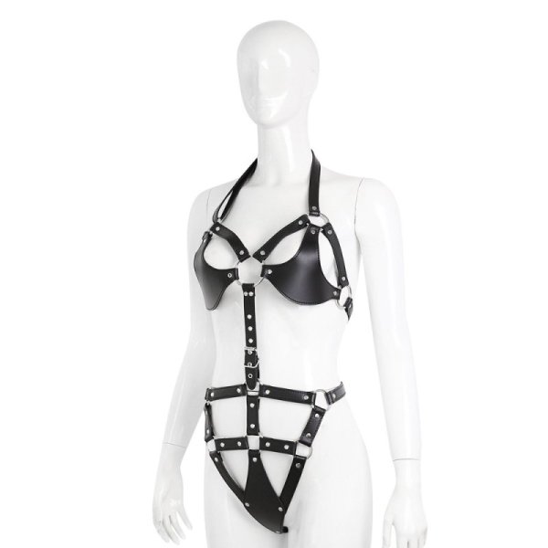 (image for) Leather Harness w/ Removable Bra