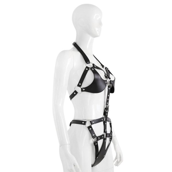 (image for) Leather Harness w/ Removable Bra