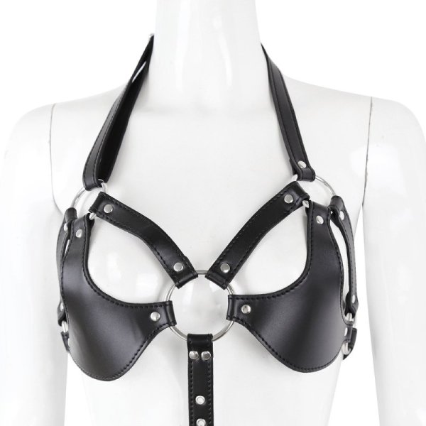 (image for) Leather Harness w/ Removable Bra