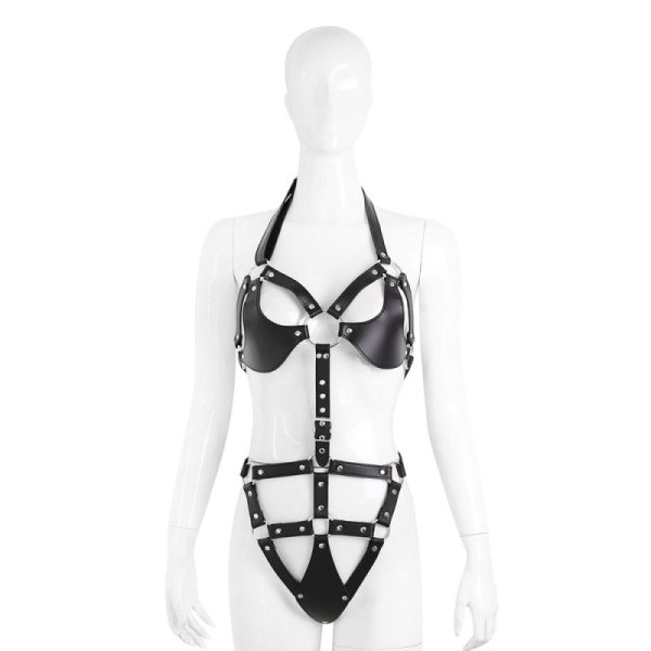 (image for) Leather Harness w/ Removable Bra