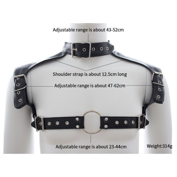 (image for) Neck Collar Body Harness Leather Straps