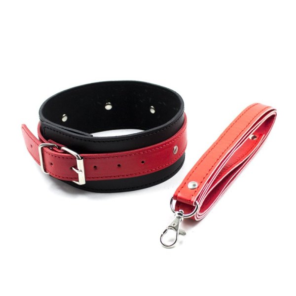 (image for) Black And Red Faux Leather Restraint Kit - 3 Piece