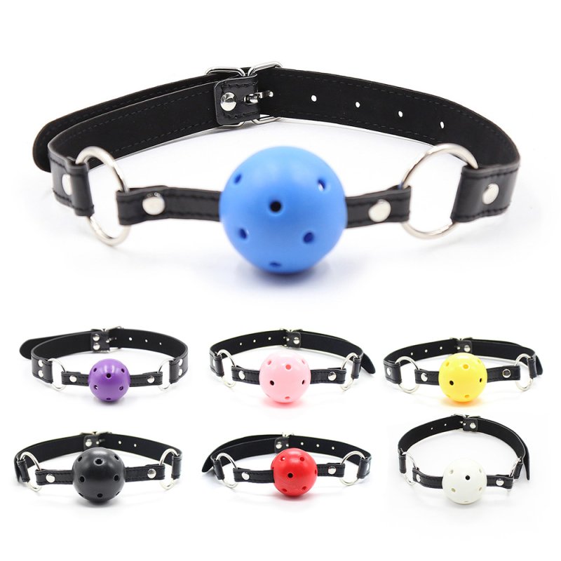 (image for) Pin Buckle Breathable O Ring Black Strap Ball Gag