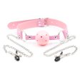 (image for) Breatheable Ball Gag with Nipple Clamps