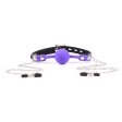 (image for) Premium Hush Locking Silicone Ball Gag With Nipple Clamps