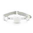 (image for) Pin Buckle Breathable O Ring White Strap Ball Gag