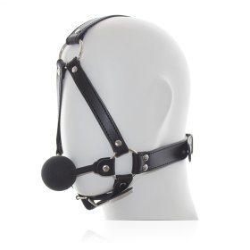 Premium Hush Silicone Ball Gag Harness