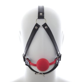 Premium Hush Silicone Ball Gag Harness