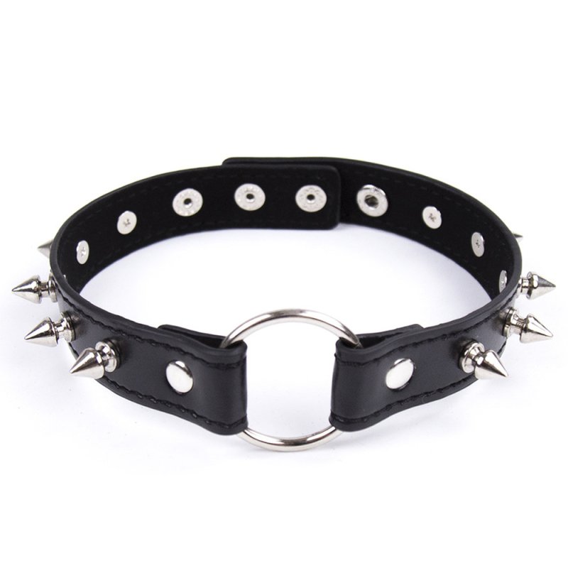 (image for) Spike Strap Metal O Ring Collar