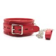 (image for) Black And Red Thick D Ring Neck Collar